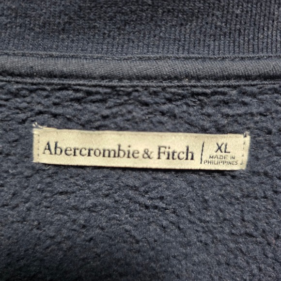 Abercrombie & Fitch Navy Blue Long Sleeve Polo Fleece Shorts Romper XL - Picture 8 of 10